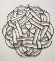 CLEAR BEVELED GLASS SHAM WREATH